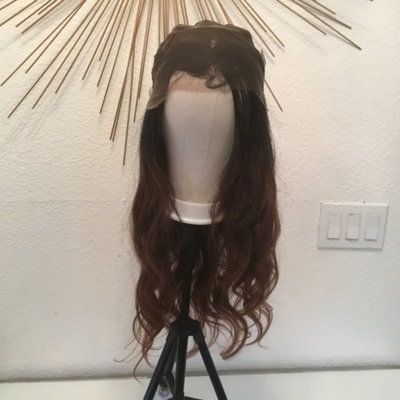 Ombré Swiss lace front wig 26 inches loose curls - Picture 5 of 16